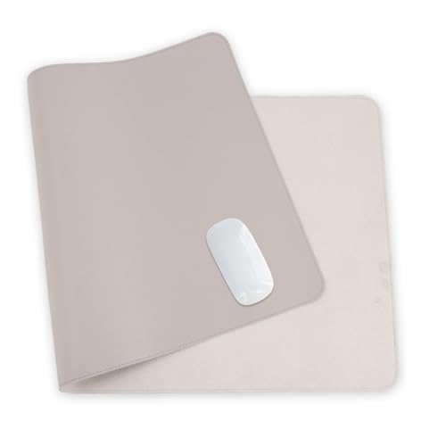 24 x 12 Inches Leather Desk Pad Protector, Non-Slip PU Leather Desk Mat, Laptop Desk Pad, Perfect for Office & Home Use (gray) - color: Gray