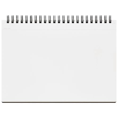 Maruman Mnemosyne Grid Notebook- Horizontal A5 Layout, 5.83" x 8.27", 70 Sheets / 140 Pages, 5mm Graph Paper Journal, Perforated Pages & Wire-Bound to Lay Flat, Black, Made in Japan - size: A5 (5.83" x 8.27")