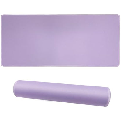 Large Gaming Mouse Pad, Non-Slip Rubber Base, [27.5x11.8IN] Computer Desk Mat for PC, Mac, Laptop - Stitched Edges and Smooth Surface for Office, Home, Work-70x30 LightpurpleJ - color: 70x30 LightpurpleJ