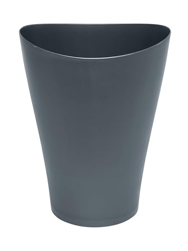 Rubbermaid Spa Works Vanity Wastebasket Home/Bathroom/Office Use Small 2.25 Gallon Plastic Gunmetal Blue Home/Kitchen/Garage/Apartment/Office - color: Gunmetal Blue, size: Pack of 1