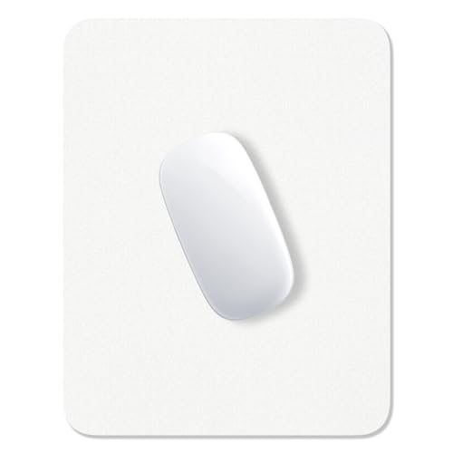 Hsurbtra Mouse Pad, Premium-Textured Square Mousepad 7 x 9 Inch, Thick 3 mm Anti-Slip Waterproof Rubber Pretty Cute Computer Mat for Office Gaming Laptop Women Kids Ivory White - color: Ivory White, size: Square Mousepad (7" x 9")