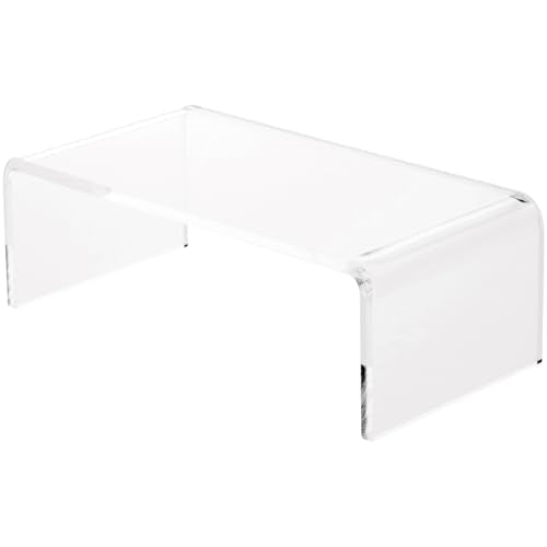 Plymor Clear Acrylic Rectangular Display Riser, 2" H x 6" W x 3" D (1/8" thick) - size: 2" x 6" x 3"