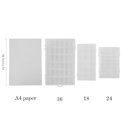 OALCQ Craft Organizers And Storage Box 18 Grids Clear Plastic Bead Organizer With Dividers, Clear Craft Storage for Beads, Earrings, Pills, Jewelry, Screws, Seeds, Small Parts, Hair Ties - size: 18 grids