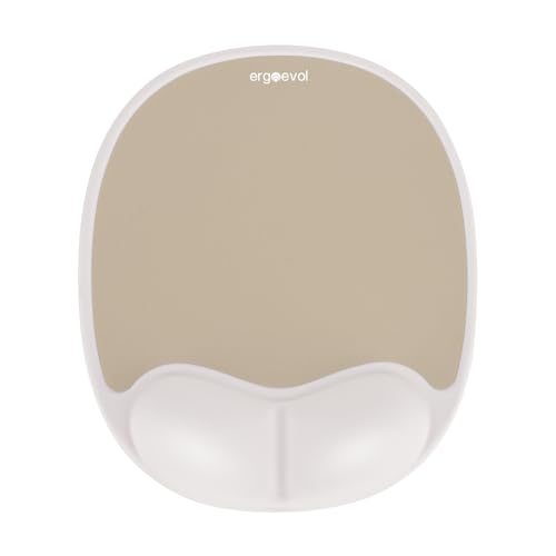 Ergonomic Mouse Pad with Wrist Rest & Elbow Support, Memory Foam Cushion, Non-Slip Base, Pain Relief for Office, Home & Gaming, Compatible with Vertical Ergonomic Mouse (Latte Beige) - color: Latte Beige