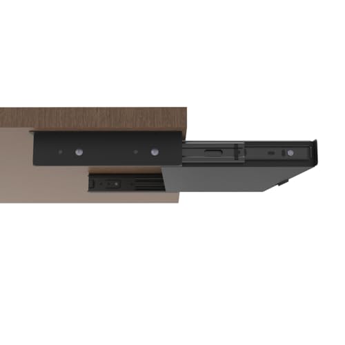 Under Desk Slide Out Pencil Drawer, Storage Organizer 15 Inch Wide, Ball-Bearing Slides, Black (8x14.4 Inch)