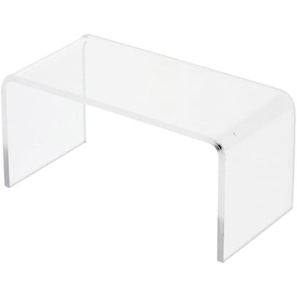 Plymor Clear Acrylic Rectangular Display Riser, 2" H x 4" W x 2" D (1/8" thick) - size: 2" x 4" x 2"