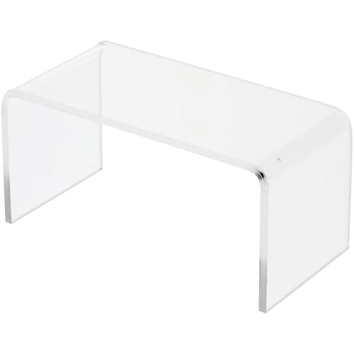 Plymor Clear Acrylic Rectangular Display Riser, 2" H x 4" W x 2" D (1/8" thick) - size: 2" x 4" x 2"