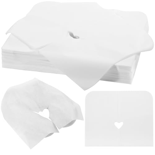 DIMEGON 100PCS Disposable Face Cradle Covers, Disposable Massage Headrest Cover, Single Use Massage Bed Headrest Cushion Cover, Professional Massage Chair Face Cover for Skincare Beauty Salons