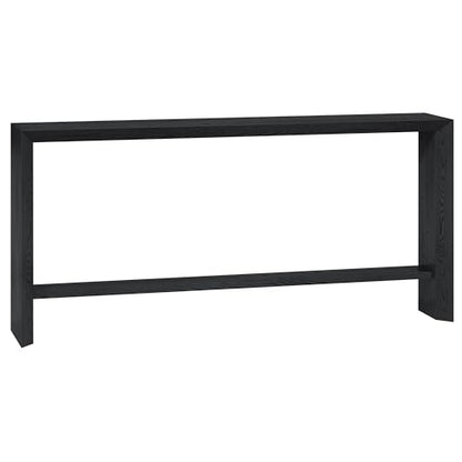 Henn&Hart 64" Modern Farmhouse Console Table, Sofa Table, Natural Black - color: Natural Black