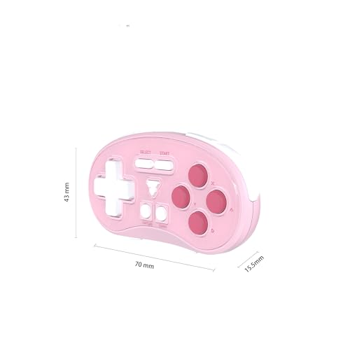 FANTECH EOS Mini Bluetooth Gamepad: Pocket Wireless Controller for Switch - color: Pink