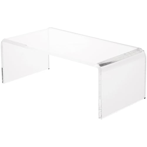 Plymor Clear Acrylic Rectangular Display Riser, 3" H x 8" W x 4" D (1/4" thick) - size: 3" x 8" x 4"