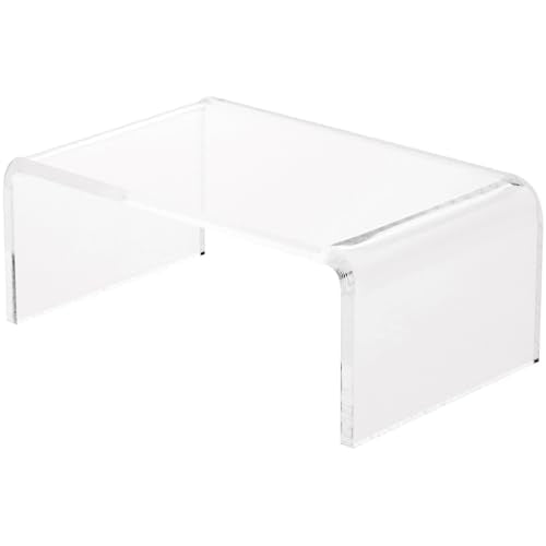 Plymor Clear Acrylic Rectangular Display Riser, 2" H x 5" W x 3" D (1/8" thick) - size: 2" x 5" x 3"