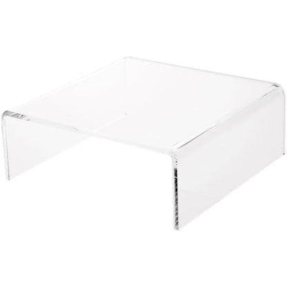 Plymor Clear Acrylic Short Square Display Riser, 3" H x 8" W x 8" D (1/4" thick) - size: 3" x 8" x 8"
