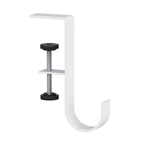 Generic 3 Pcs Desk Mount Bag Holder Hook/Clamp-On Backpack Hanger/Headphone Hook Holder/Headset Stand Hanger Clamp Under Desk Space