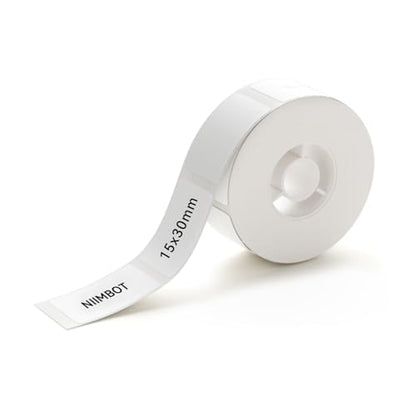 NIIMBOT Label Maker Tape for D11/D110/D101 Label Maker, 15 x 30 mm (0.59'' x 1.18'') for Home Office Labeling Tape Replacement, White - color: 15mmx30mm-white