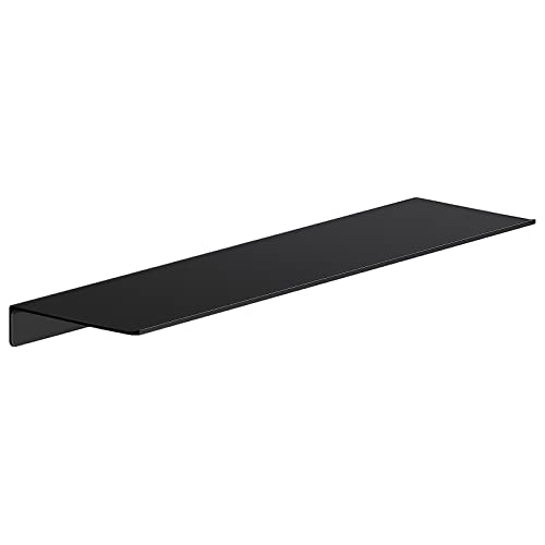 Danpoo 20 inch Floating Shelf for Wall Organizer & Storage, Mini Display Shelf, Metal Wall Shelf for Bathroom, Living Room, Kitchen, Bedroom(Matte Black) - color: Black, size: 20 in
