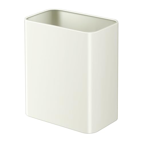 TIPGO Small Metal Trash Can, 2.1 Gallon Slim Trash Can for Bathroom, Wastebasket Garbage Bin for Bedroom, Office, Kitchen, Under Sink (Cream) - color: Cream