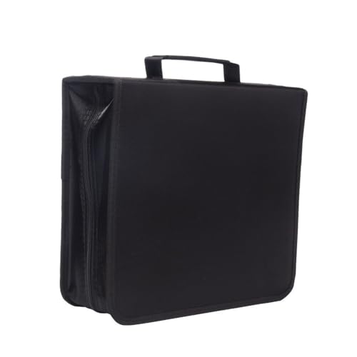 256 Capacity CD/DVD case Wallet, Storage,Holder,Booklet （Black） - color: 256 Black
