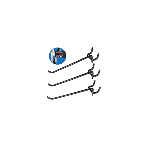 80 Pack 8 Inch Heavy Duty Pegboard Hooks,Extra Thick 1/4" Black Peg Board Hooks for Hanging, Pegboard Accessories for Garage, Kitchen, Gym, Store Wall Organizer - size: 8 inch - 80pcs(Heavy duty)
