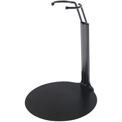 Plymor DSP-4125B Black Adjustable Doll Stand, fits 7, 7.5, 8, 8.5, and 9 inch Slim Waist Dolls or Action Figures, Waist is 1.125" - 1.5" wide, 3.25" - 4" around, Pack of 2 - color: Black, size: 2 Pack
