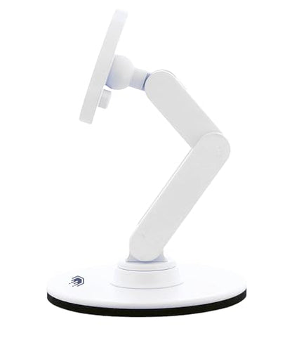ClikDock Cell Phone Magnetic Wireless Charger Stand, 360° Spin, Aluminum Construction, Compatible with MagSafe Phones for iPhone & Andriod (White)