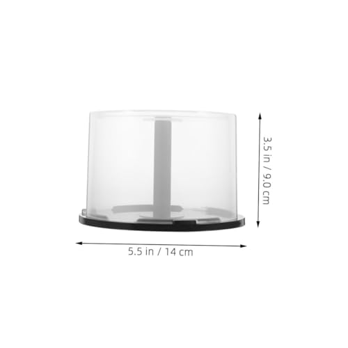 Cd Storage Bucket Empty Round Cd/Dvd Storage Container Space Saving Media Box for Home Dorm Easy Access Cd Holder Case 4 Pack 5.31 X 5.31 X 3.54 in