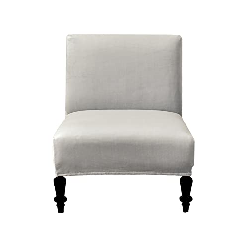Eco-Ancheng Armless Chair Slipcover Removable Armless Accent Chairs Covers Washable Armless Slipper Chair Slipcover Printed Armless Chair Furniture Protector Covers for Living Dining Room Hotel - color: A35