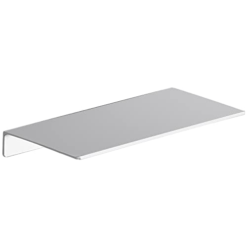 Danpoo 8 inch Small Floating Shelf for Wall Organizer & Storage, Mini Display Shelf, Metal Wall Shelf for Bathroom, Living Room, Kitchen, Bedroom(Silver) - color: Silver, size: 8 in