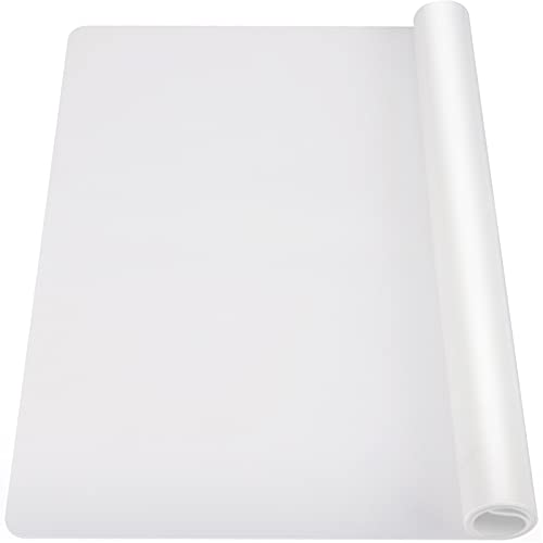 Ewen 31.6x23.5in 2mm Silicone Mats for Kitchen Counter, Extra Large Thick Heat Resistant Bar Mats for Countertop Protector Nonslip Placemat for Air Frye Crafts Work Glass Top Stove Work Translucent - color: Translucent, size: 31.6"L x 23.5"W