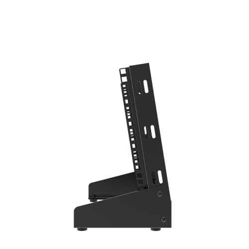 6U Small Desktop Network Rack, 10 inch Mini Open Frame Desktop Cabinet for 10 inch Network, Servers, Audio, Video and Studio Equipment Free Standing Home Office Rack (6U) - size: 6U