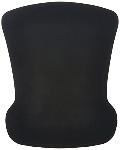 Amazon Basics Ergonomic Mouse Pad with Wrist Support for Pain Relief, Gel-Filled Cushion, Non-Slip Rubber Grip Base, 10.1 x 8.1 Inches, Black