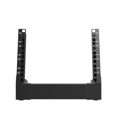 10 inch Small Desktop Network Rack, 4U Mini Open Frame Desktop Server Rack for 10" Network, Servers, Audio, and Video Equipment (4U) - size: 4U