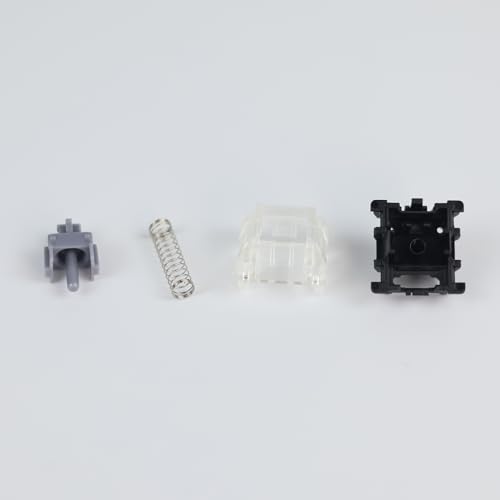 GATERON KS-15 Optical Silver Keyboard Switches, 45gf RGB LED Infrared Path Linear Key Switches for Mechanical Keyboard (35PCS, Silver) - color: silver