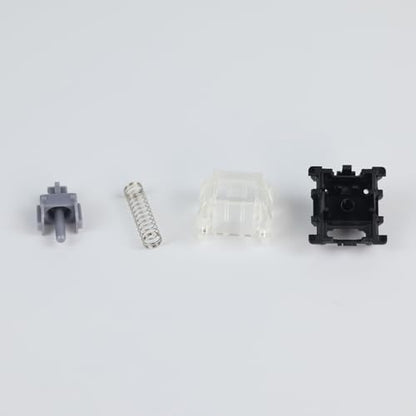 GATERON KS-15 Optical Silver Keyboard Switches, 45gf RGB LED Infrared Path Linear Key Switches for Mechanical Keyboard (35PCS, Silver) - color: silver