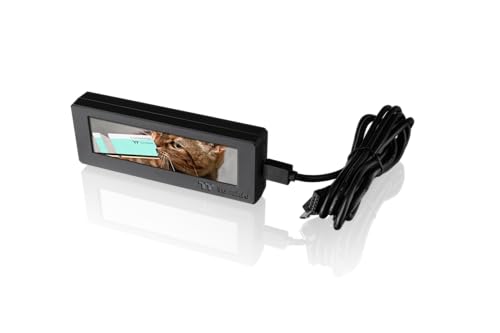 Thermaltake Tower 300/600 Series LCD Panel Kit; 3.9" LCD Display; Supported by Tt RGB Plus 2.0 Software; AC-073-OO1NAN-A1; 3 Year Warranty - color: Black, size: Tower 300 LCD Panel, style: Tower 300