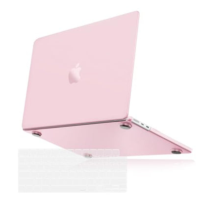 MOSISO Ultra-Thin & Seamlessly Closes Cover Compatible with MacBook Air 13 inch Case M5 M4 M3 M2 2026-2022 A3449 A3240 A3113 A2681, 2 in 1 Kit Anti-Fingerprints Shell for Mac Air 13.6, Baby Pink - color: Baby Pink