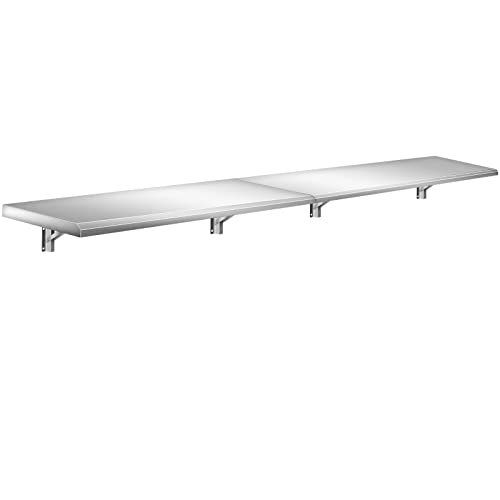 Concession Shelf 96L x 12W Inch, Stainless Steel Drop Down Folding Serving Food Shelf Stand Serving for Concession Windows - size: 96L x 12W