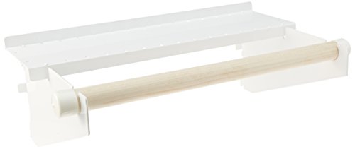 Wall Control Paper Towel Holder and Dowel Rod Pegboard Shelf Assembly for Wall Control Pegboard and Slotted Tool Board - White - color: White