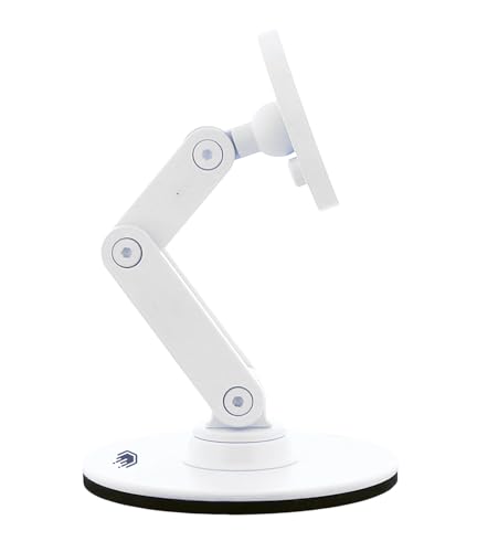 ClikDock Cell Phone Magnetic Wireless Charger Stand, 360° Spin, Aluminum Construction, Compatible with MagSafe Phones for iPhone & Andriod (White)