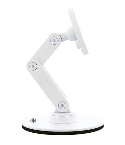 ClikDock Cell Phone Magnetic Wireless Charger Stand, 360° Spin, Aluminum Construction, Compatible with MagSafe Phones for iPhone & Andriod (White)
