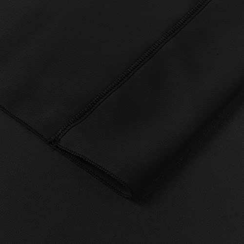 AK TRADING CO. 10 feet x 8 feet IFR Polyester Backdrop Drapes Curtains Panels with Rod Pockets - Wedding Ceremony Party Home Window Decorations - Black - color: Black