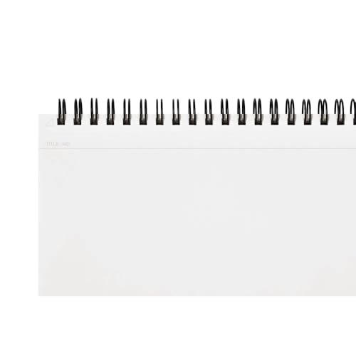 Maruman Mnemosyne Grid Notebook- Horizontal A5 Layout, 5.83" x 8.27", 70 Sheets / 140 Pages, 5mm Graph Paper Journal, Perforated Pages & Wire-Bound to Lay Flat, Black, Made in Japan - size: A5 (5.83" x 8.27")
