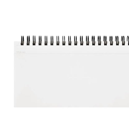 Maruman Mnemosyne Grid Notebook- Horizontal A5 Layout, 5.83" x 8.27", 70 Sheets / 140 Pages, 5mm Graph Paper Journal, Perforated Pages & Wire-Bound to Lay Flat, Black, Made in Japan - size: A5 (5.83" x 8.27")