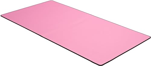 Gamer Boss - Gaming Mouse Pad - 48 x 24 Inches - 4mm Thick with Stitched Edges, Non-Slip Rubber Base, Premium Cloth Mousepad, Desk Mat for Laptop, Keyboard, Computer & PC (Mega, Pink) - color: Pink, size: 48" x 24"