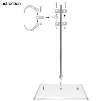 Action Figure Stand with Adjustable Metal Arm, Action Figure Display Holder Stand Compatible with 6 Inch Marvel Legends, HG RG BB SD SHF & Gundam 1/144 Models, Comes with Screwdriver（2Pcs Clear）