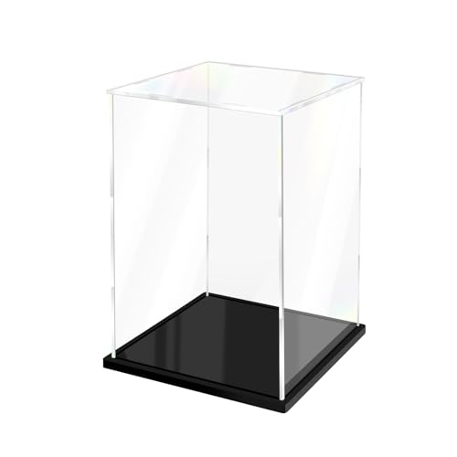 Clear Acrylic Display Case for Collectibles Assemble Doll Display Case Alternative Showcase for Lego Action Figures Model Statues Home Storage (8x8x12 inch; 20x20x30 cm) - size: 8 x 8 x 12 inches