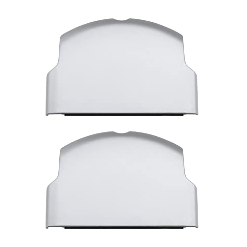 SING F LTD 2PCS Replacement Battery Door Covers Cases Protectors Compatible with Sony PSP 2000 2003 2004 3000 3003 3004 Silver Plastic Console Accessories - color: Silver