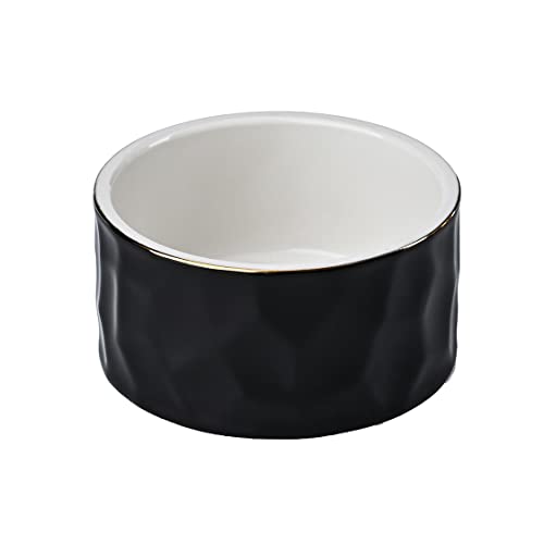 Ceramic Paper Clip Holder Ceramic Paper Clip Dispenser Organizer for Office Desk Binder Clip Holder (Black) - color: Black