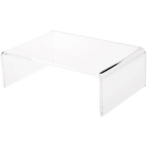 Plymor Clear Acrylic Rectangular Display Riser, 3" H x 9" W x 6" D (1/4" thick) - size: 3" x 9" x 6"