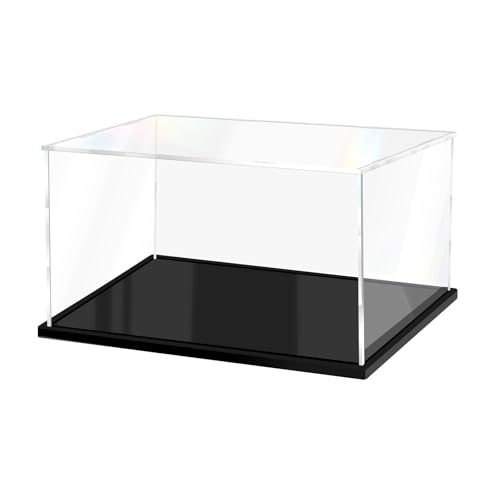 Thickened Clear Acrylic Display Case for Lego Assemble Collectibles Acrylic Box Alternative Protective Display Case for Action Figures Home Hobby (14x8x8 inch; 35x20x20 cm) - size: 14 x 8 x 8 inches